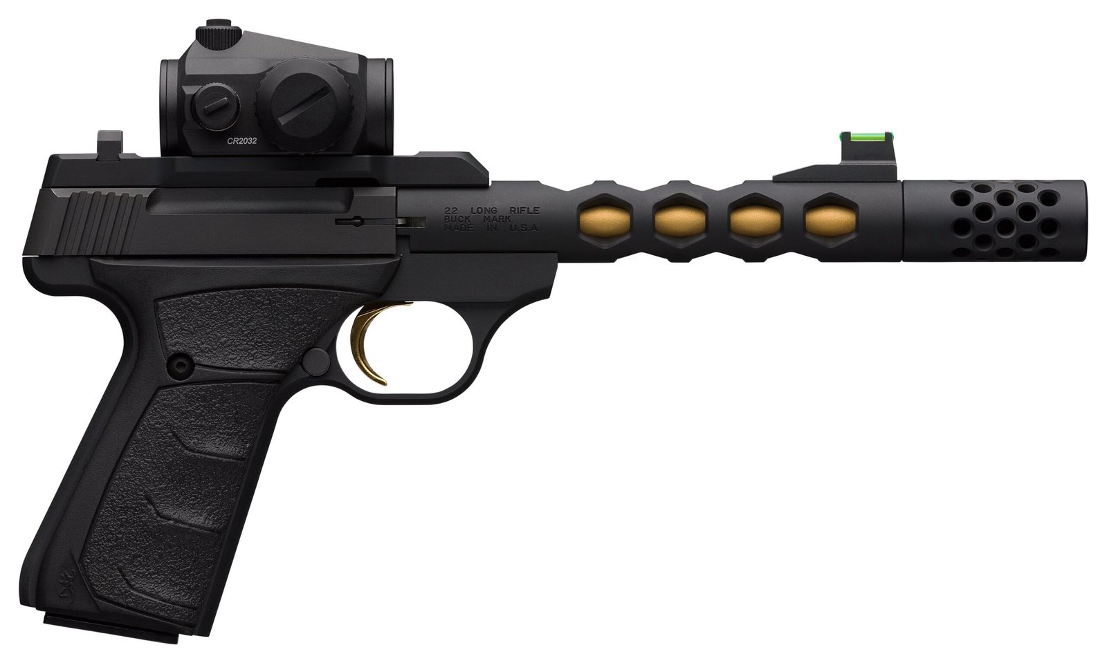 BROWNING BUCKMARK + VIS 22LR BK/GD RDS