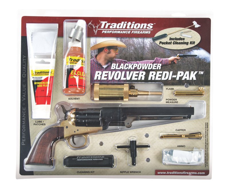 TRADITIONS 1851 NAVY .44 BL/WD PKG BRASS