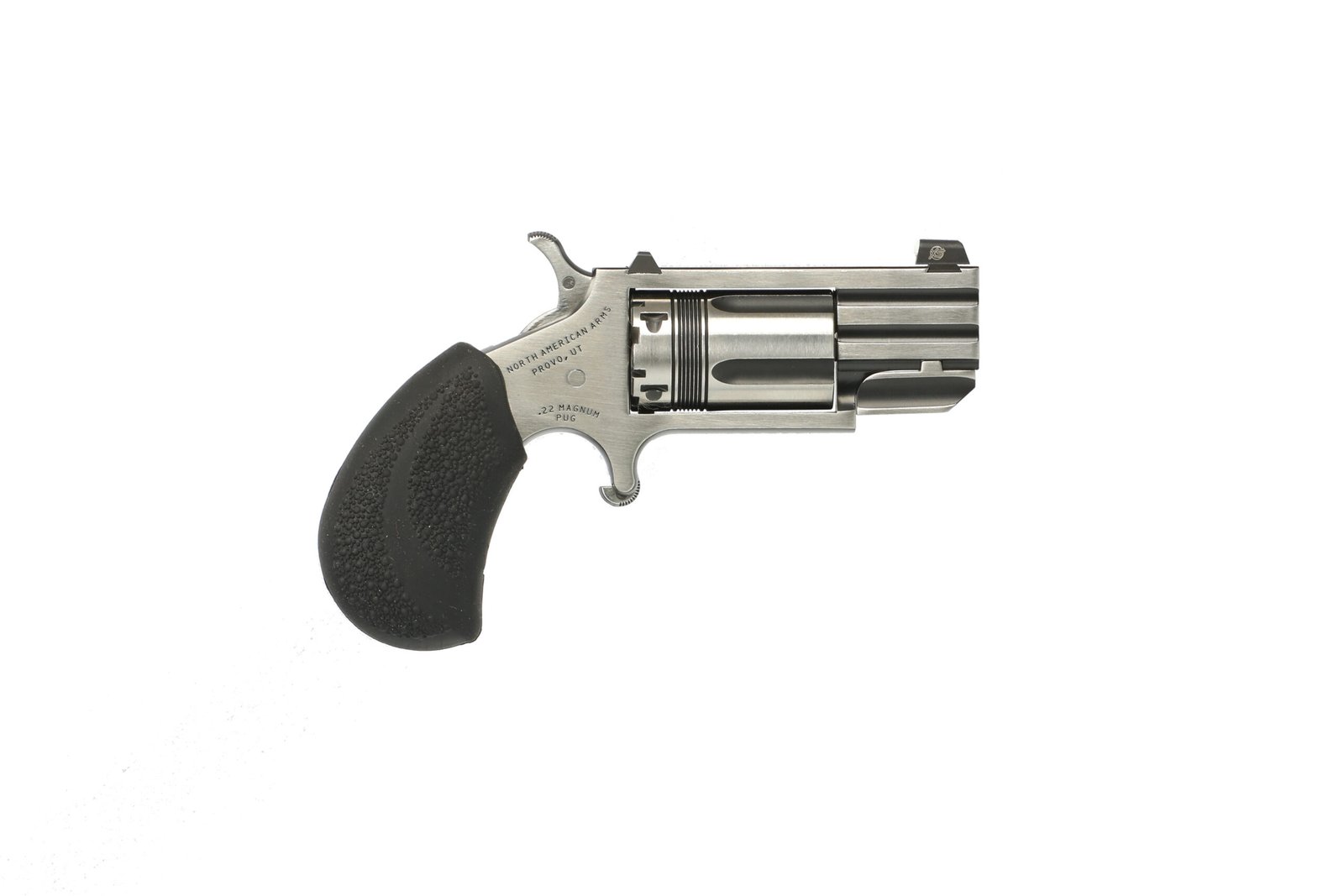 NORTH AMERICAN ARMS PUG 22MAG REV 1" SS BLACK #