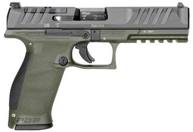 Walther 2858398 PDP OR FS 9mm 5" 18+1 OD Green/Black