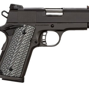 Rock Island Armory 51585 Rock Ultra 1911 CS-L .45 ACP 3.6" 7+1 Black/Black & Gray G10 Grips