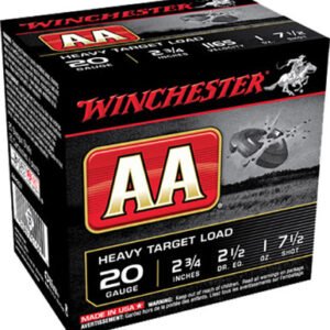 Winchester 20 Gauge AAH207 Ammunition AA Target Loads 2-3/4" Lead 7.5 Shot 1oz 1165fps Case of 250 rounds