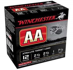 Winchester 12 Gauge Ammunition AAL127 Xtra-Lite 2-3/4" #7-1/2 1180fps 1oz CASE 250 rounds