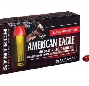 Federal 40 S&W American Eagle AE40SJ1 165 Grain Synthetic Jacket 50 rounds
