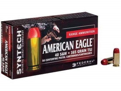 Federal 40 S&W American Eagle AE40SJ1 165 Grain Synthetic Jacket 50 rounds