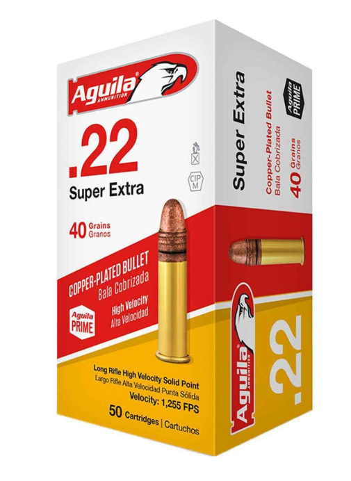 Aguila Super Extra 22 Long Rifle 40gr SP Rimfire Ammo - 50 Rounds