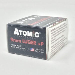 Atomic Ammunition 9mm Luger +P 00454 124 Grain Hollow Point 20 Rounds