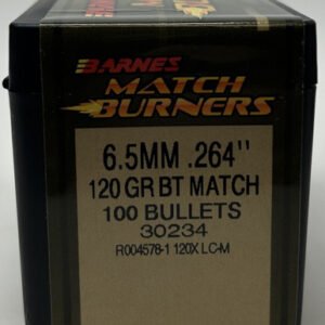 Barnes 6.5mm (.264 Dia) Reloading Bullets Match Burner B30234 120 Grain Boat Tail Open Tip 100 Pieces