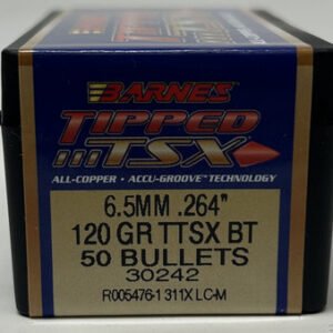 Barnes 6.5mm (.264 Dia) Reloading Bullets Copper TTSX B30242 120 Grain Boat Tail Ballistic Tip 50 Pieces