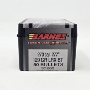 Barnes 270 Cal (.277 Dia) Reloading Bullets Copper LRX B30262 129 Grain Boat Tail Ballistic Tip 50 Pieces