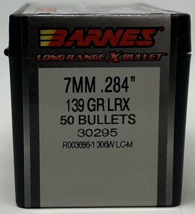 Barnes 7mm (.284 Dia) Reloading Bullets Copper LRX B30295 139 Grain Boat Tail Ballistic Tip 50 Pieces