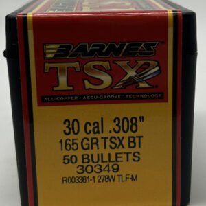 Barnes 30 Cal (.308 Dia) Reloading Bullets Copper TSX B30349 165 Grain Boat Tail Hollow Point 50 Pieces