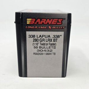 Barnes 338 Lapua (.338 Dia) Reloading Bullets Copper LRX B30432 280 Grain Boat Tail Ballistic Tip 50 Pieces