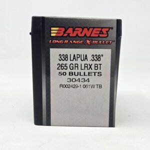 Barnes 338 Lapua (.338 Dia) Reloading Bullets Copper LRX B30434 265 Grain Boat Tail Ballistic Tip 50 Pieces