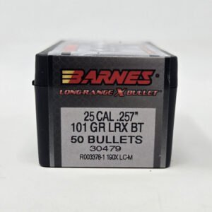 Barnes 25 Cal (.257 Dia) Reloading Bullets Copper LRX B30479 101 Grain Boat Tail Ballistic Tip 50 Pieces