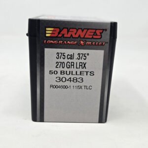 Barnes 375 Cal (.375 Dia) Reloading Bullets Copper LRX B30483 270 Grain Boat Tail Ballistic Tip 50 Pieces