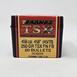 Barnes 45-70 (.458 Dia) Reloading Bullets Copper TSX B30629 250 Grain Flat Base Flat Nose Hollow Point 20 Pieces