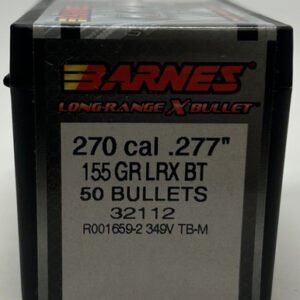 Barnes 270 Cal (.277 Dia) Reloading Bullets Copper LRX B32112 155 Grain Boat Tail Ballistic Tip 50 Pieces