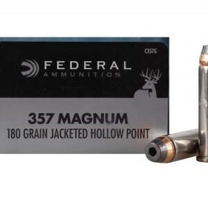Federal 357 Magnum Ammunition C357G 180 Grain Jacketed Hollow Point 20 rounds