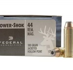 Federal 44 Magnum Ammunition Power-Shok C44B 180 Grain Jacketed Hollow Point 20 rounds