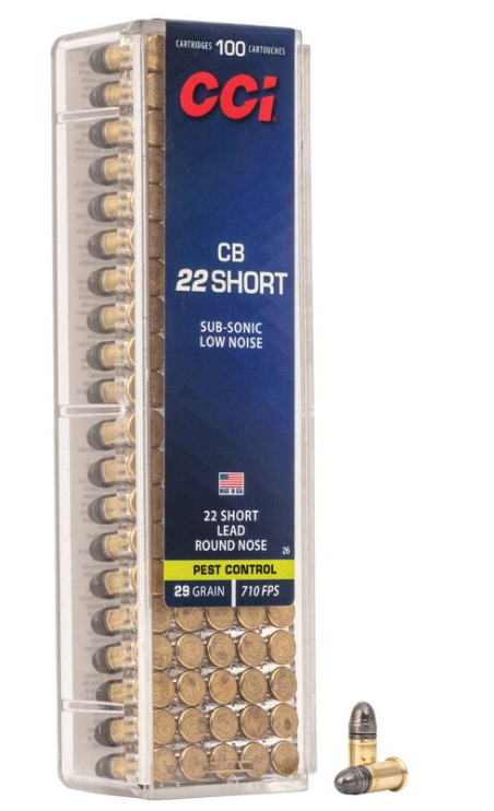 CB, 22 Short, 29 Grain, Lead Round Nose, 710 fps