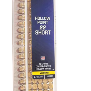 CCI 22 Short Ammo 27 Grain Plated Hollow Point Box of 100