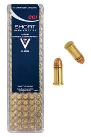 CCI 22 Short Ammunition Target CCI0027 Copper Plated Round Nose 29 GR 100 rounds