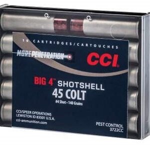 CCI 45 Colt Ammunition Big 4 Shotshell CCI3722CC 140 Grain 4 Shot 10 rounds