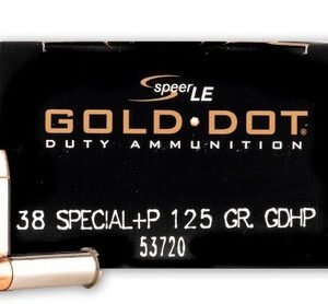 Speer Gold Dot 38 Special +P Ammunition CCI53720 125 Grain Hollow Point 50 Rounds