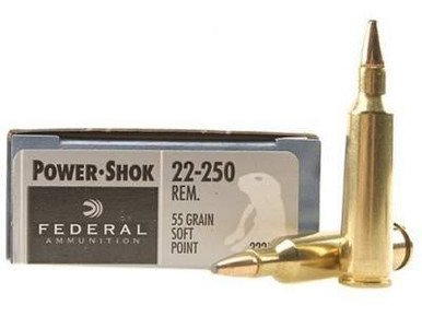 Federal 22-250 Power-Shok F22250A 55 gr SP 20 rounds