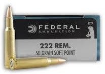 Federal 222 Rem F222A Power-Shok 50 gr SP 20 rounds
