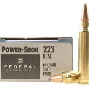 Federal 223 Rem Ammunition F223L Power-Shok 64 Grain Soft Point 20 rounds