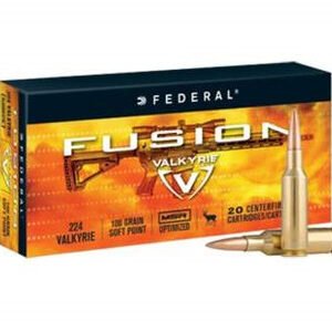 Federal 224 Valkyrie Ammunition Modern Sporting Rifle F224VLKMSR1 90 Grain 20 rounds