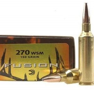 Federal 270 WSM Ammunition Fusion F270WSMFS1 150 Grain Soft Point 20 rounds