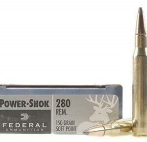 Federal 280 Rem Ammunition Power-Shok F280B 150 Grain Soft Point 20 rounds
