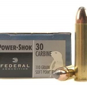 Federal 30 Carbine Ammunition Power-Shok F30CA 110 Grain Soft Point 20 rounds