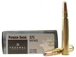 Federal 375 H&H Ammunition Power-Shok F375A 270 Grain Soft Point 20 rounds