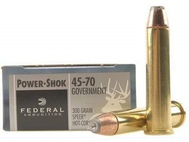 Federal 45-70 Ammunition Power-Shok F4570AS 300 Grain Jacketed Hollow Point 20 rounds