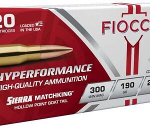 Fiocchi 300 Win Mag Ammunition FI300WMMKE 190 Grain MatchKing Hollow Point 20 Rounds