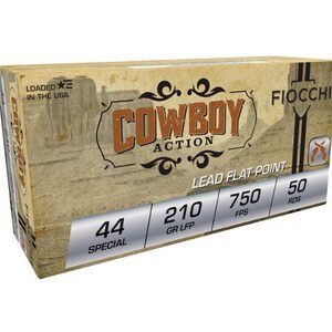 Fiocchi 44 Special Cowboy Action Ammunition FI44SCA 210 Grain Lead Round Nose Flat Point 50 rounds