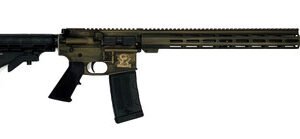Great Lakes Firearms GL15223B-BRZ 223 Wylde 16" 30+1 Battleworn Bronze Cerakote/Nitride Barrel