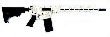 Great Lakes Firearms 223 Wylde GL15223SWHT Saved By The Splatter AR-15 16" 1:8" Nitride Barrel White & Multi-Colored Splatter Cerakote