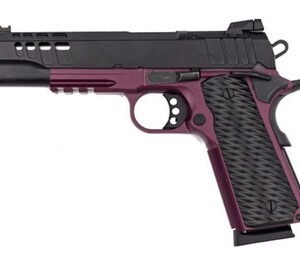 Great Lakes Firearms GL1911-45FSSCHY 1911 5" 8+1 Black/SS Barrel/Black Cherry
