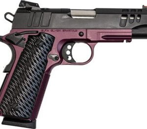 Great Lakes Firearms GL1911-45CSSCHY 1911 4.25" 8+1 Black/SS Barrel/Black Cherry