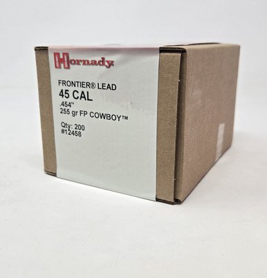 Hornady 45 Cal (.454 Dia) Reloading Bullets H12458 255 Grain Cowboy Flat Point 200 Pieces