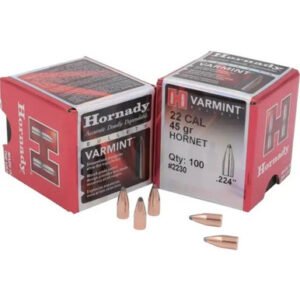 Hornady 22 Cal (.224 Dia) Reloading Bullets Varmint H2230 45 Grain Hornet Soft Point 100 Pieces