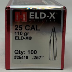 Hornady 25 Cal (.257 Dia) Reloading Bullets H25418 110 Grain ELD-X 100 Pieces