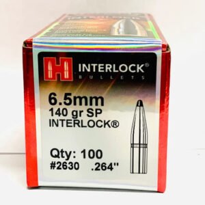 Hornady 6.5mm (.264 Dia) Reloading Bullets H2630 140 Grain Interlock Soft Point 100 Pieces