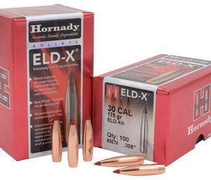 Hornady ELD-X 30 Caliber .308 Projectiles 3074 178 Grain 100 Pieces