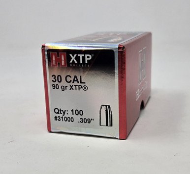 Hornady 30 Cal (.309 Dia) Reloading Bullets H31000 90 Grain XTP Jacketed Hollow Point 100 Pieces